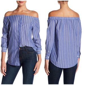 Equipment | Gretchen Off-the-Shoulder Striped Top